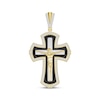 Thumbnail Image 0 of Round-Cut Black & White Diamond Crucifix Charm 1 ct tw 10K Yellow Gold