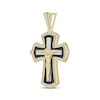 Thumbnail Image 1 of Round-Cut Black & White Diamond Crucifix Charm 1 ct tw 10K Yellow Gold