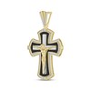 Thumbnail Image 2 of Round-Cut Black & White Diamond Crucifix Charm 1 ct tw 10K Yellow Gold