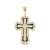 Thumbnail Image 3 of Round-Cut Black & White Diamond Crucifix Charm 1 ct tw 10K Yellow Gold