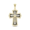 Thumbnail Image 4 of Round-Cut Black & White Diamond Crucifix Charm 1 ct tw 10K Yellow Gold