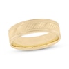 Thumbnail Image 1 of Now + Forever Men's Diagonal Textured Wedding Band 10K Yellow Gold 6mm