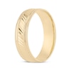 Thumbnail Image 2 of Now + Forever Men's Diagonal Textured Wedding Band 10K Yellow Gold 6mm