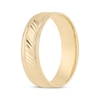 Thumbnail Image 1 of Men's Diagonal Textured Wedding Band 10K Yellow Gold 6mm