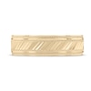 Thumbnail Image 3 of Now + Forever Men's Diagonal Textured Wedding Band 10K Yellow Gold 6mm