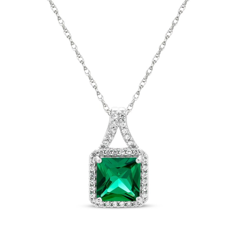 SquareCut LabCreated Emerald & White LabCreated Sapphire Gift Set