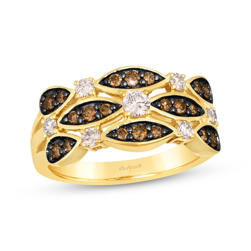 Main Image 1 of Le Vian Venetian Mosaic Diamond Ring 3/4 ct tw 14K Honey Gold