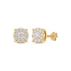 Thumbnail Image 1 of Diamond Halo Stud Earrings 1/4 ct tw 10K Yellow Gold