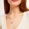 Thumbnail Image 2 of Unstoppable Love Diamond Double Heart Frame Necklace 1/5 ct tw 10K Two-Tone Gold 19&quot;