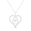 Thumbnail Image 0 of Unstoppable Love Diamond Heart Necklace 1/4 ct tw Sterling Silver 19"