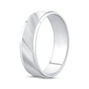 Thumbnail Image 2 of Now + Forever Men's Diagonal Groove Wedding Band 10K White Gold