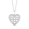 Thumbnail Image 0 of Disney Treasures Mickey Mouse Pattern Diamond Heart Necklace 1/8 ct tw Sterling Silver 19"