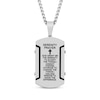 Thumbnail Image 1 of Serenity Prayer Dog Tag Necklace Stainless Steel & Black Ion Plating 24&quot;
