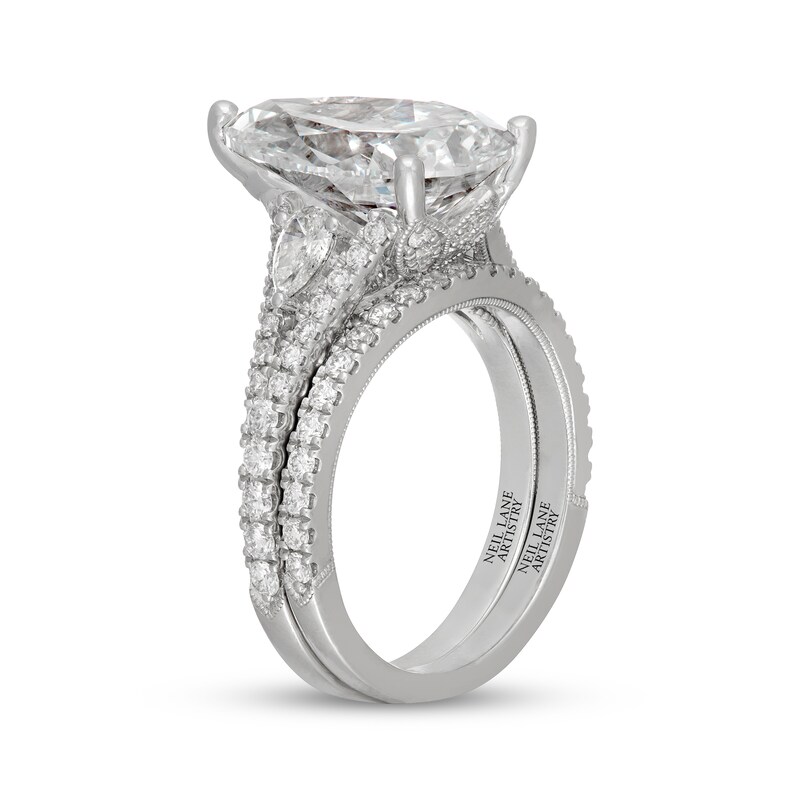 Main Image 2 of Neil Lane Artistry Pear-Shaped Lab-Grown Diamond Bridal Set 7-3/8 ct tw 14K White Gold
