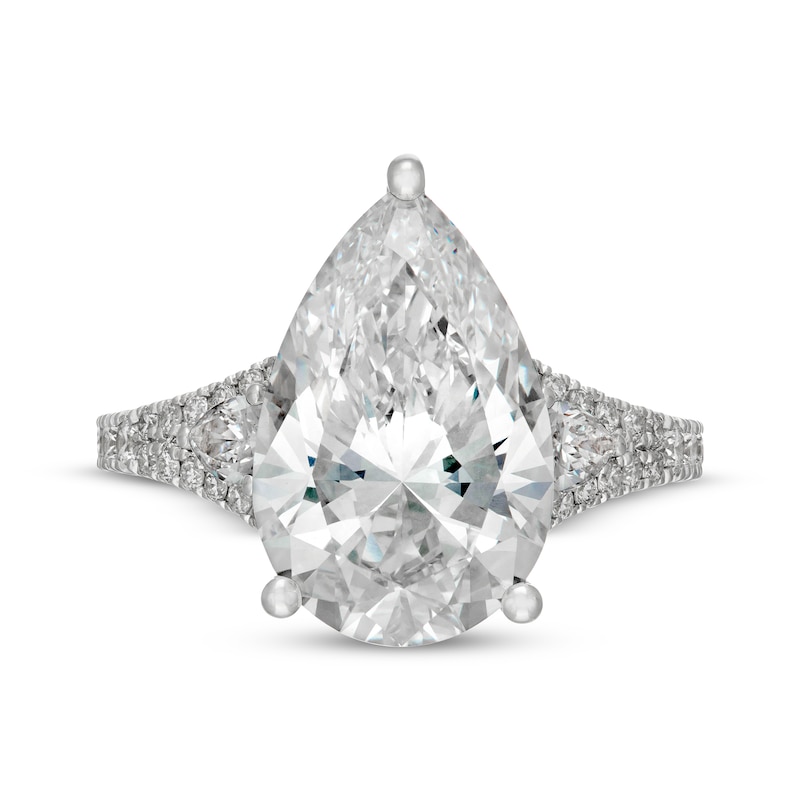 Main Image 3 of Neil Lane Artistry Pear-Shaped Lab-Grown Diamond Engagement Ring 7 ct tw 14K White Gold
