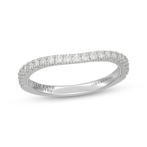 Neil Lane Artistry Lab-Grown Diamond Contour Wedding Band 1/3 ct tw 14K White Gold