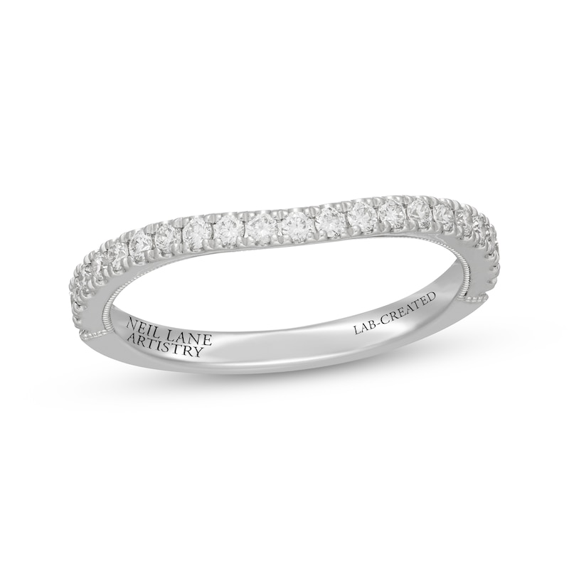 Main Image 7 of Neil Lane Artistry Lab-Grown Diamond Contour Wedding Band 1/3 ct tw 14K White Gold