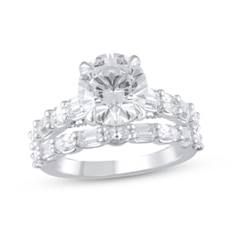 Now + Forever Lab-Grown Diamonds Round-Cut Bridal Set 4-7/8 ct tw 14K White Gold
