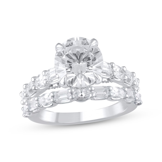 Now + Forever Lab-Grown Diamonds Round-Cut Bridal Set 4-7/8 ct tw 14K White Gold