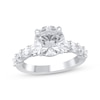 Thumbnail Image 5 of Now + Forever Lab-Grown Diamonds Round-Cut Hidden Halo Engagement Ring 4 ct 14K White Gold
