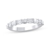 Thumbnail Image 1 of Now + Forever Lab-Grown Diamonds Oval & Emerald-Cut Wedding Band 1 ct tw 14K White Gold