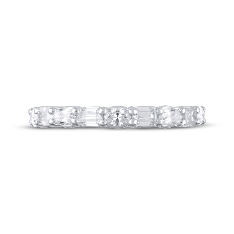 Main Image 4 of Now + Forever Lab-Grown Diamonds Oval & Emerald-Cut Wedding Band 1 ct tw 14K White Gold
