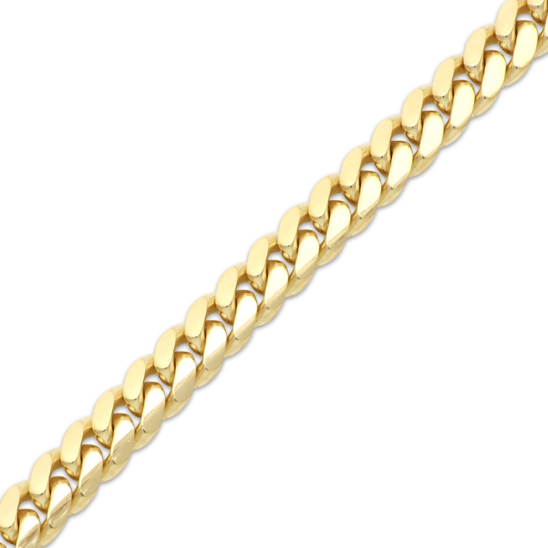Solid Miami Cuban Curb Chain Necklace 8.25mm 14K Yellow Gold 24"