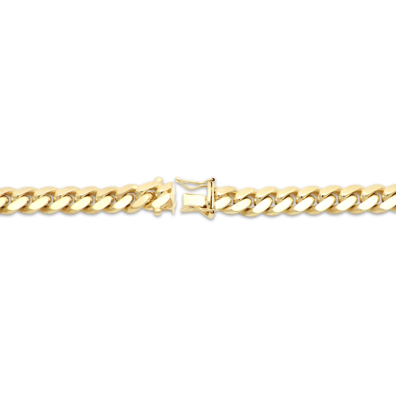 Solid Miami Cuban Curb Chain Necklace 8.25mm 14K Yellow Gold 24"