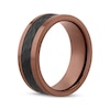 Thumbnail Image 2 of Now + Forever Men's Hammered Wedding Band Black & Bronze Ion-Plated Tungsten Carbide 8mm