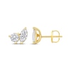 Thumbnail Image 0 of Toi et Moi Round & Marquise-Cut Stud Earrings 1 ct tw 14K Yellow Gold