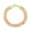 Thumbnail Image 1 of V Circle Chain Bracelet 8.9mm Hollow 10K Yellow Gold 7.5&quot;