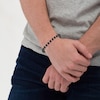 Thumbnail Image 4 of Men's Black Diamond Multi-Stone Bead Bracelet 2 ct tw Sterling Silver 8.5&quot;