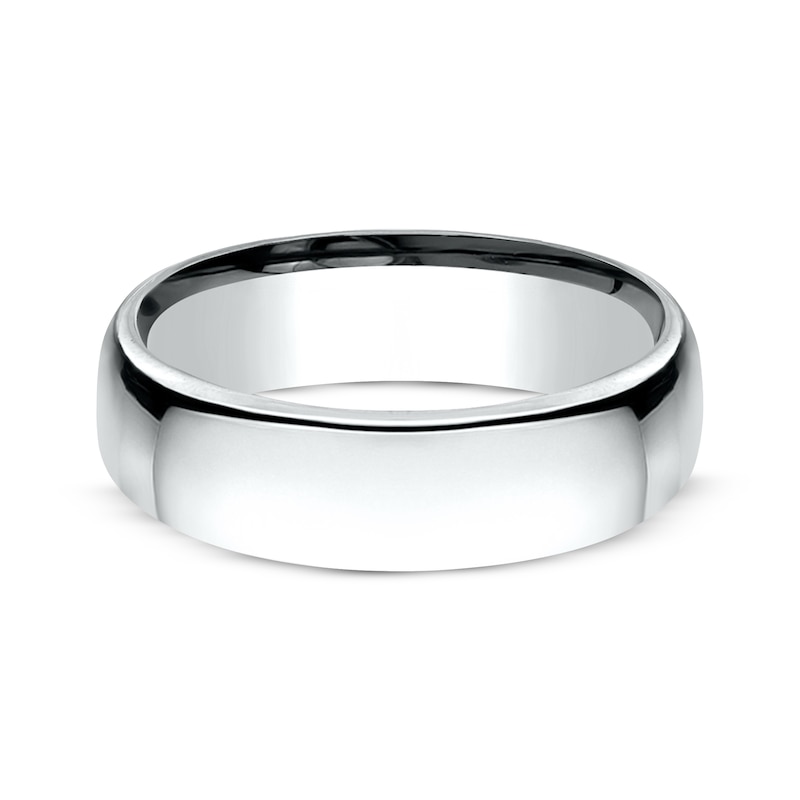 Main Image 3 of Now + Forever Polished Wedding Band 10K White Gold 6.5mm