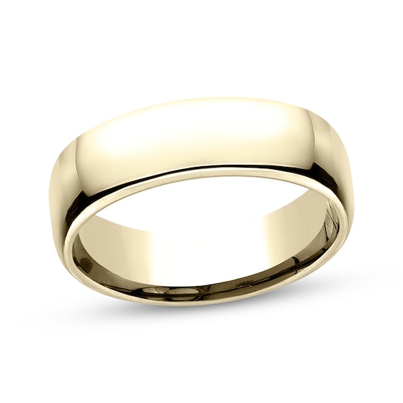 Now + Forever Polished Wedding Band 10K Yellow Gold 6.5mm