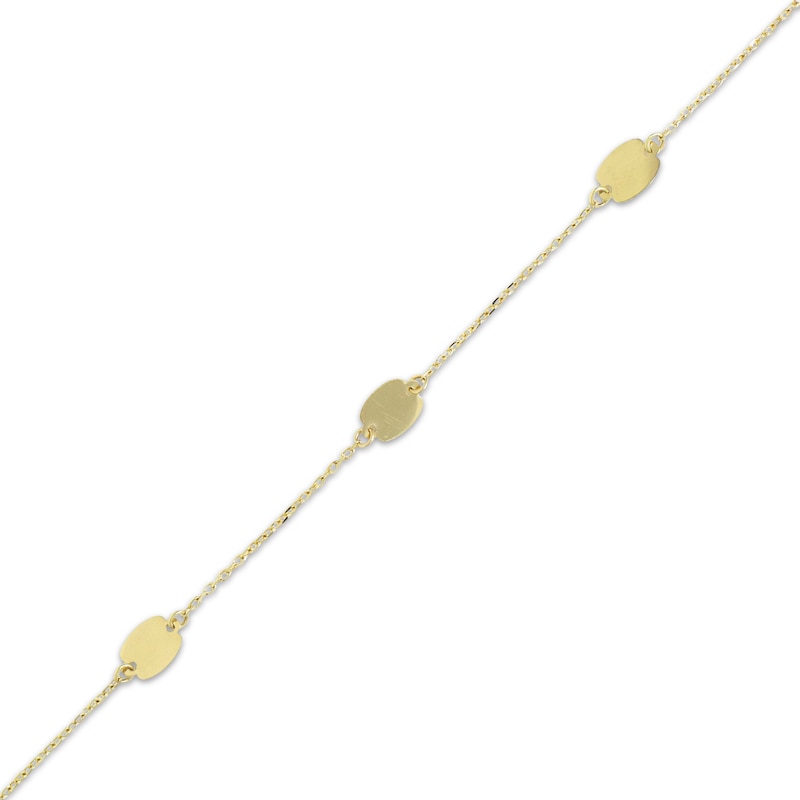 Main Image 2 of Mirror Station Necklace 10K Yellow Gold 18&quot;
