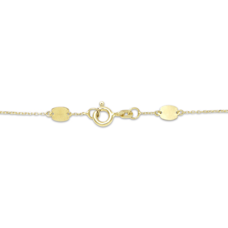 Main Image 3 of Mirror Station Necklace 10K Yellow Gold 18&quot;