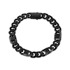 Thumbnail Image 1 of Men's Curb Chain Station Bracelet Black Ion-Plated Solid Stainless Steel 8.5&quot;