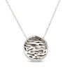 Thumbnail Image 2 of Solid Domed Round Drop Necklace Sterling Silver 18"