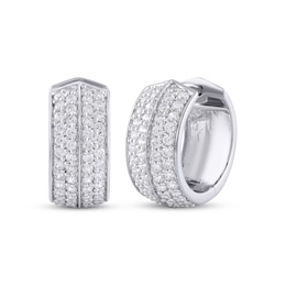 KAY Lab-Grown Diamonds Men's Huggie Hoop Earrings 1 ct tw Sterling Silver