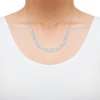 Thumbnail Image 4 of KAY Lab-Grown Diamonds Emerald-Cut Riviera Necklace 5 ct tw 14K White Gold 17&quot;