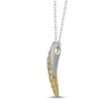 Thumbnail Image 2 of Diamond Crossover Necklace 1/3 ct tw 10K Two-Tone Gold 18&quot;