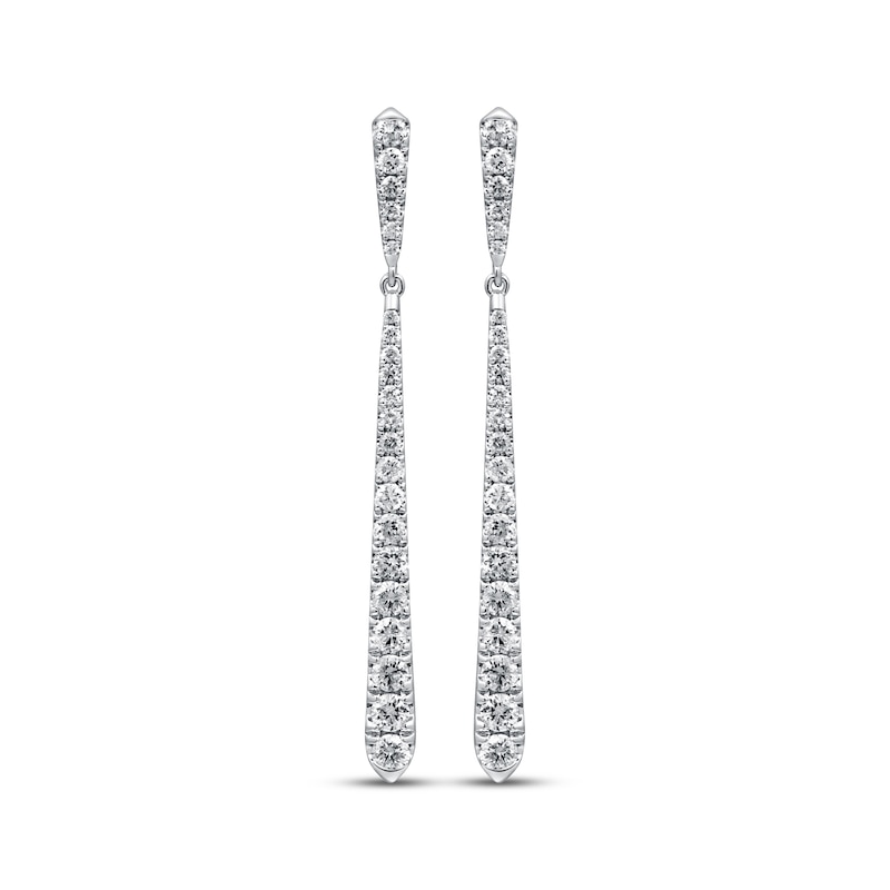 Main Image 2 of Diamond Graduated Drop Earrings 1 ct tw 14K White Gold