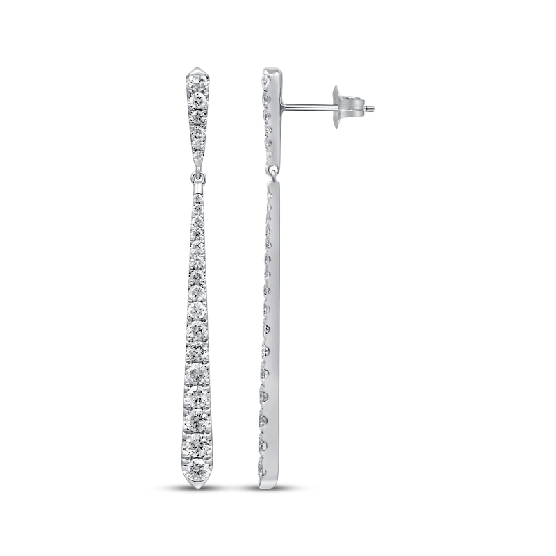 Main Image 3 of Diamond Graduated Drop Earrings 1 ct tw 14K White Gold