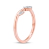 Thumbnail Image 2 of Now + Forever Marquise & Round-Cut Diamond Leaf Anniversary Ring 1/6 ct tw 10K Rose Gold