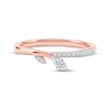 Thumbnail Image 3 of Now + Forever Marquise & Round-Cut Diamond Leaf Anniversary Ring 1/6 ct tw 10K Rose Gold