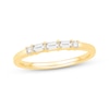 Thumbnail Image 1 of Now + Forever Baguette & Round-Cut Diamond Anniversary Ring 1/5 ct tw 10K Yellow Gold
