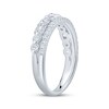 Thumbnail Image 2 of Now + Forever Round & Emerald-Cut Milgrain Anniversary Ring 5/8 ct tw 14K White Gold