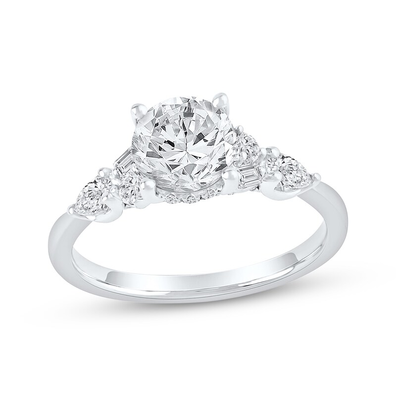 Main Image 1 of Now + Forever Lab-Grown Diamonds Round-Cut Hidden Halo Engagement Ring 2 ct tw 14K White Gold