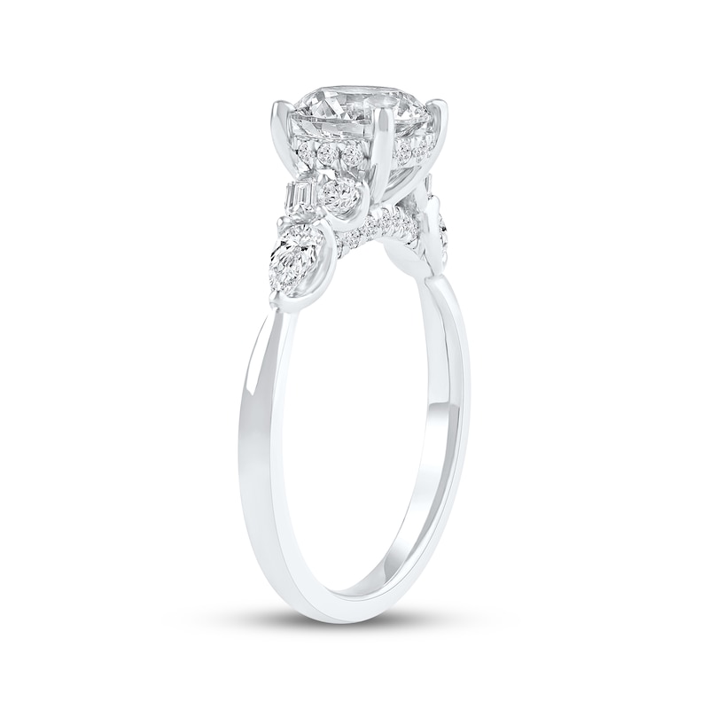 Main Image 2 of Now + Forever Lab-Grown Diamonds Round-Cut Hidden Halo Engagement Ring 2 ct tw 14K White Gold