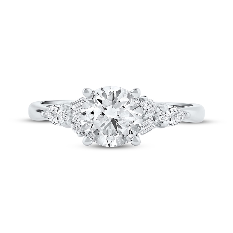 Main Image 3 of Now + Forever Lab-Grown Diamonds Round-Cut Hidden Halo Engagement Ring 2 ct tw 14K White Gold